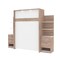 Bestar Cielo 99W Full Murphy Bed with Floating Shelves and Drawers (98W), Rustic Brown & White 80891-000009 - alternate 1